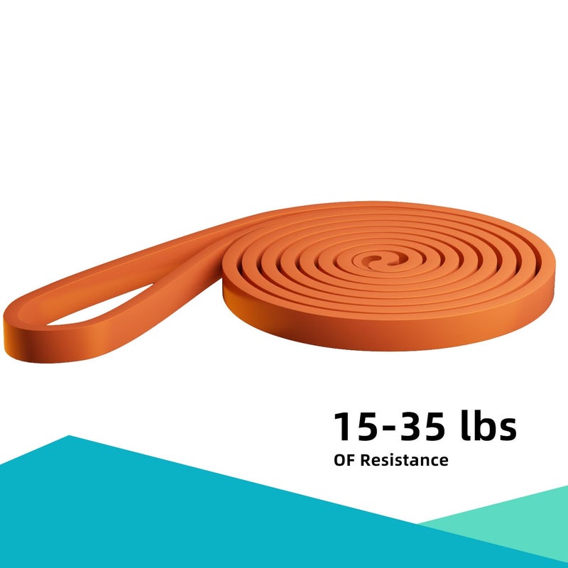 WSAKOUE Resistance Bands, Pull Up Bands, Pull Up Assist Band Exercise Bands for Men & Women Working Out, Body Stretching, Physical Therapy, Muscle Training - Orange - Image 3